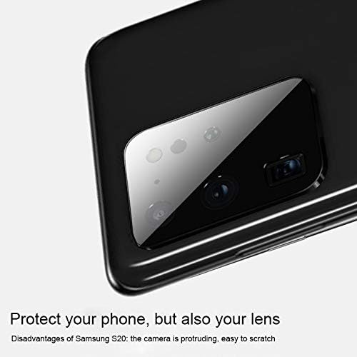 Lıhuoxıu Cep Telefonu Lens Ekleri ıçin Galaxy S20 + 0.3 mm Titanyum Alaşım Cam Arka Kamera Lens Koruyucu Temperli Cam Filmi