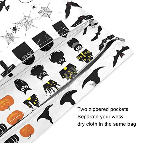 Baofu Cadılar Bayramı ıslak kuru çanta Setleri Su Geçirmez Kullanımlık Seyahat Plaj Bebek Bez bebek bezi ıslak Kuru çanta Kafatası