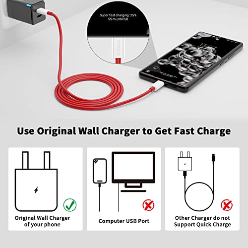 USB C için USB C Kablosu için OnePlus 9 Pro, 2 Paketi 4ft APETOO Tipi C Şarj Çözgü Şarj Dash Şarj USB C Kablosu 65 W 6.5 A