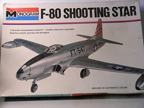 Monogram Modelleri-1/48 Ölçekli F-80 Kayan Yıldız Jet Uçağı-Vintage Plastik Model Seti
