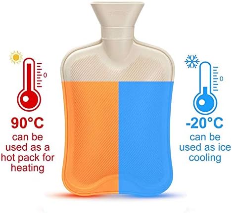 Silikon taşınabilir seyahat sıcak su şişesi Sıcak Su Şişesi, 2L Premium Doğal Kauçuk Sıcak Su Torbası ile Rahat Kabarık Peluş