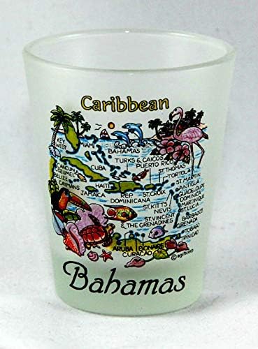 Bahamalar Karayip Haritası Buzlu Atış Camı Lpco