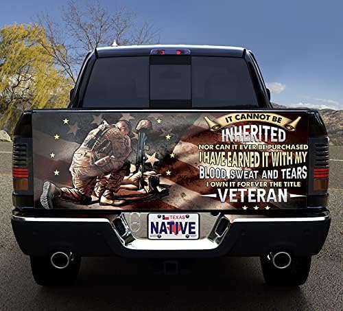 GadgetsTalk Kamyon Çıkartmaları - Amerika Birleşik Devletleri Veteran - Kamyon Bagaj Kapağı Wrap, Araba Kamyon SUV 58x24için
