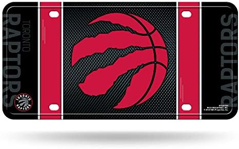NBA Rico Industries Metal Plaka Etiketi, Toronto Raptors, 6 x 11,5 inç