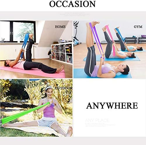 vctops 4-Piece Direnç Bantları Set Uzun Doğal Lateks Egzersiz Bantları için Fizik Tedavi, Yoga, Pilates, rehabilitasyon ve