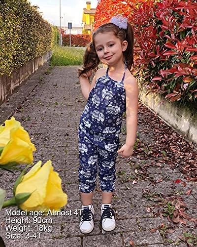Toddler Kız Giysileri 1-6 T Kız Giyim Setleri, Kolsuz Halter Üst+Pantolon Bebek Kız Boho Yaz Plaj Kıyafetleri 2 Adet