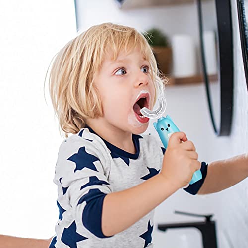 tkrady Çocuk Elektrikli Diş Fırçası, U - şekilli Çocuk Diş Fırçaları, 360° Kapsamlı Temizlik, Beyazlatma ve Masaj Çocuk Diş