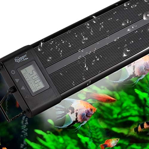 hygger Akvaryum programlanabilir led ışık, tam spektrum Bitki balık tankı ışık Uzatılabilir Parantez ile LCD Ayarı Ekran, IP68