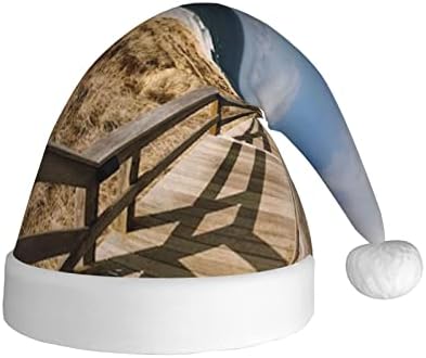 Kurulu Yürümek Merdiven Noel Şapka Unisex Kadife Kumaş Noel Şapka İle Peluş Ağız Noel Şenlikli Parti Malzemeleri İçin