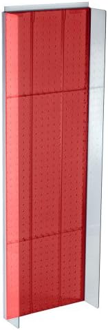 Azar 700350-Kırmızı Pegboard Powerwing Ekranı 13.75 inç Genişliğinde ve 44 inç Yüksekliğinde, Kırmızı Yarı Saydam Renk