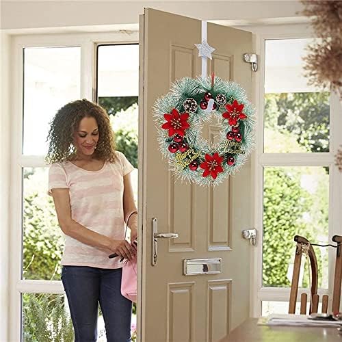 MinLia Noel Çelenk Kanca Askıları Çıkarılabilir Kapı Depolama Raf Noel Çelenk Kanca Noel Dekorasyon için Ev(05)