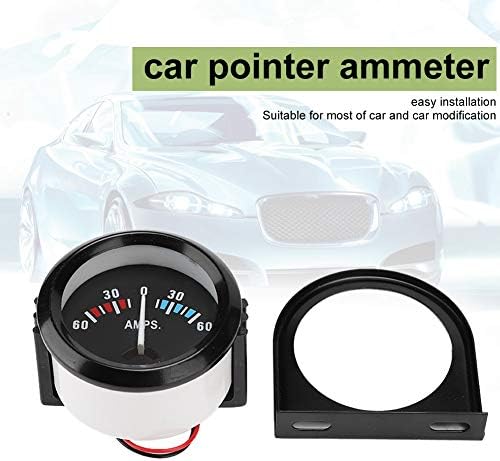Araba Ampermetre, 2 inç 52mm Araba Ampermetre Voltmetre 60-0-60A AMP Ölçer Volt Metre Modificaton için