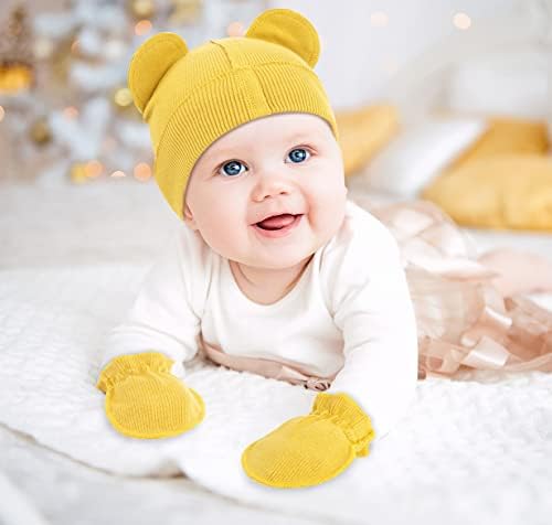 Erkek Bebek Şapka Eldiven Seti, Erkek Kızlar için Yenidoğan Şapkaları, Bebek Bere Kış Bebek Şapkaları