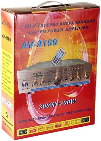 Zzhaolılı 2CH 300 W + 300 W Karaoke HiFi Stereophony Ses güç amplifikatörü, destek FM/SD ve MMC / MP3 Çalar / USB, AC 220-240
