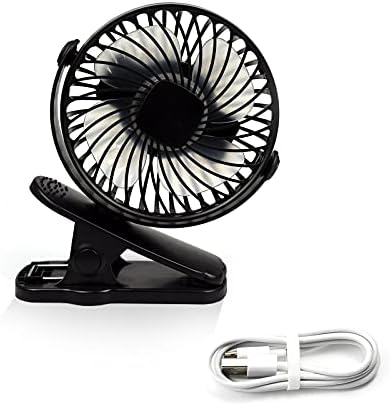 KingHumi USB Powered Klip Fan, 5 İnç 360° Rotasyon Sessiz Küçük Masa Taşınabilir Mini Arabası Masa Kişisel Soğutma Elektrikli