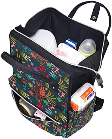 Güzel Kuş Çiçek Bebek Bezi Çantaları Mumya Tote Çanta Çok Fonksiyonlu seyahat sırt çantası, şık Kolej Okul Sırt Çantası