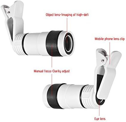 Tickas 8X Zoom Optik Smartphone Telefoto Lens Taşınabilir Cep telefonu teleskop lensi ile Klip Evrensel