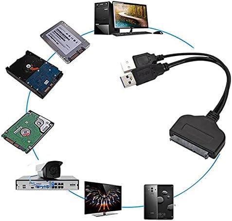 Abimy DK USB 3.0 SATA sabit disk Adaptör kablosu 2.5 İnç HDD SSD Harici Güç sabit disk Dönüştürücü Veri Kablosu PC Bilgisayar