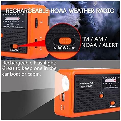 KSDCDF Acil Güneş El Krank Radyo-AM / FM / NOAA Hava Radyo, taşınabilir Survival Radyo ile LED el feneri,cep Telefonu Şarj