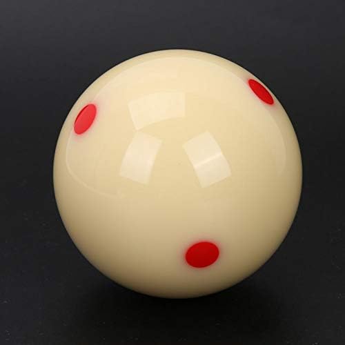 2-İnç Havuz Topları ile Noktalar, 1 7/8 Beyaz isteka topu 5.72 cm Reçine Bilardo Eğitim Topu Kırmızı Nokta-Nokta Uygulama Havuz