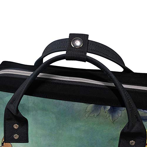 Bebek bezi çantaları sırt çantaları mumya sırt çantası kelebek ve şakayık seyahat Laptop sırt çantası ile