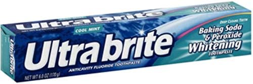 Ultra brite Kabartma Tozu ve Peroksit Beyazlatıcı Diş Macunu, Serin Nane 6 oz (9'lu Paket)