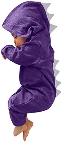 Yenidoğan Bebek Onesies, Bebek Erkek Kız Dinozor Tulum Uzun Kollu Hoodie Tek Parça Kıyafetler Tulum Pijama Set