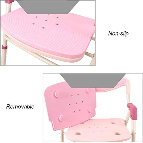 ZYLZL duş sandalyesi, Katlanabilir banyo sandalyesi Handikap Duş koltukları Ergonomik Plastik Tabure ile Küvette Oturmak için