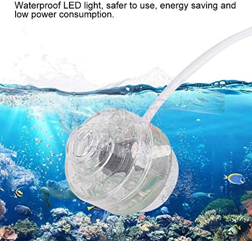 Akvaryum ışık, balık tankı LED kabarcık ışık renkli su geçirmez lamba akvaryum aksesuarları (110-220 V)(ABD )