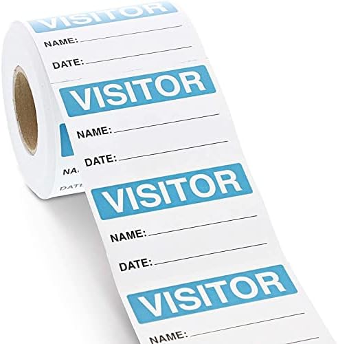 Ziyaretçi Etiketi-500 Sayımlı İsim Etiketi Etiketi, Okulda, Kreşte, Hastanede, Klinikte, Müzede, İşletmede Vistor Geçişi için