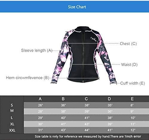 LayaTone Erkek Kadın Wetsuits Ceket 3mm Neopren Üstleri Yetişkinler Sörf Tüplü dalgıç kıyafeti Üst Wetsuit Ceket Kadın Erkek