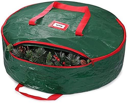 luckymeet Noel Çelenk saklama çantası Bitirme Çantası Su Geçirmez Çelenk saklama çantası Böcek Geçirmez Noel Günü toz geçirmez