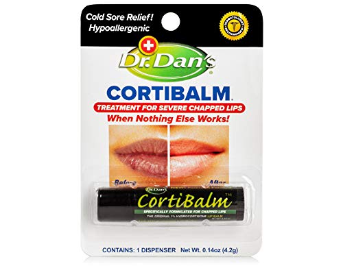 Dr. Dan's Cortibalm - 12'li Paket - Çatlamış Kuru Dudaklar için-Çatlamış Dudaklar için İyileştirici Dudak Kremi-Erkekler, Kadınlar