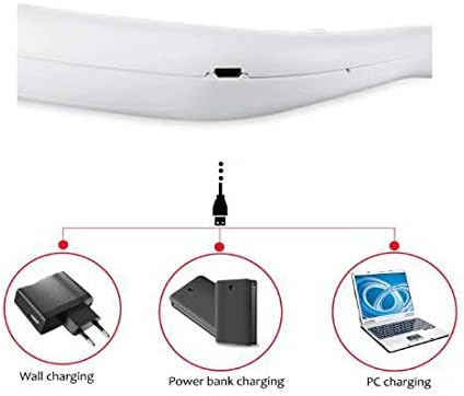MA3TY Taşınabilir Fan Mini USB Giyilebilir Fan El Ücretsiz Kişisel Fan LED Boyun Bandı Fanı, 3 Hız, USB Şarj Edilebilir 2000mah
