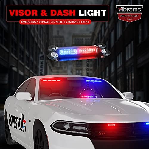Abrams Odak 2X Serisi (Amber/Kırmızı) 36 W-12 LED Acil Araç Kamyon Cam Strobe Uyarı Dash & güverte ışık Bar