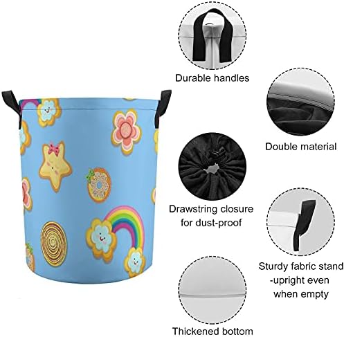 Çamaşır Sepeti Katlanabilir Depolama Sepeti Kolay Taşıma Kolları İle Su Geçirmez Yuvarlak Bebek Ürünleri Oyuncaklar Yatak Odası