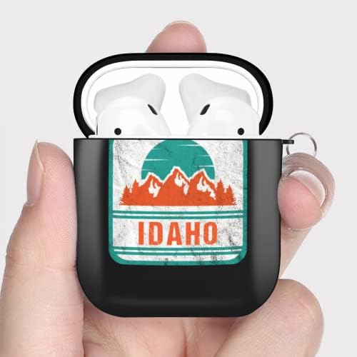 Idaho Dağ Vintage Airpods Kılıf Kapak için Apple AirPods 2 & 1 Sevimli Kılıf için Erkek Kız Yumuşak TPU Darbeye Koruyucu Cilt