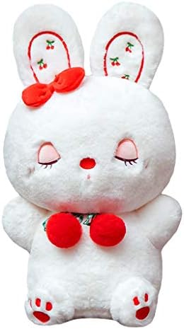 YFQHDD 1 adet Süper Kawaii Tavşan Peluş Oyuncaklar Sevimli Dolması Yumuşak Eşlik Yastık Çocuk Doğum Günü Hediye Bebekler (Renk:
