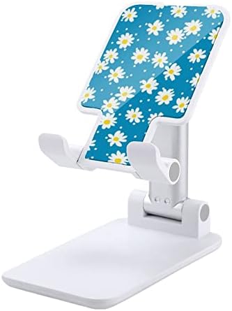 Retro Papatya Beyaz Katlanabilir telefon tutucu Tablet Standı Ayarlanabilir Cep telefonu Standı Masası Aksesuarları