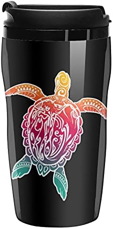 Hawaiian Honu Kaplumbağa Kullanımlık Kahve kapaklı kupa Yalıtımlı Seyahat Tumbler Çift Duvar Kupası Ofis Ev Araba Spor 250