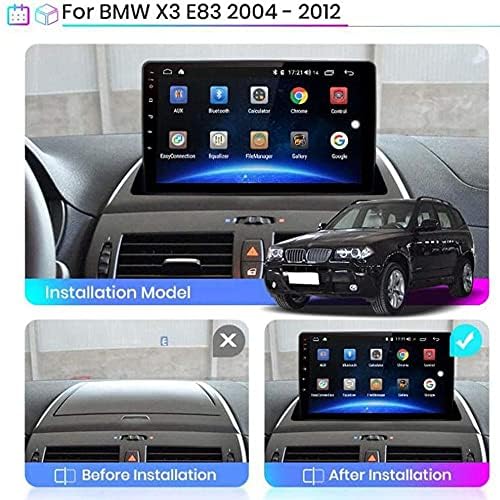BMW X3 E83 2004-2012 için Sat Nav Çift Din Araba Stereo Radyo GPS Navigasyon 9 İnç Dokunmatik Kafa Ünitesi Multimedya Oynatıcı