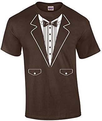 Komik resmi smokin papyon klas erkek kısa kollu T-Shirt esprili düğün bekarlığa veda partisi Retro Tee ile