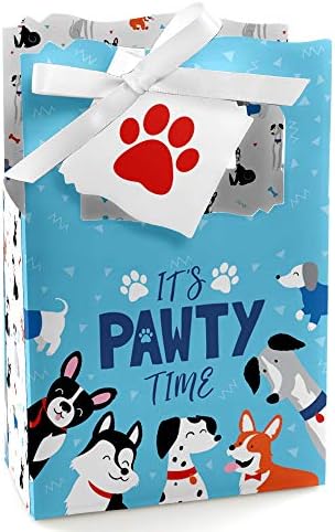 Bir Köpek Yavrusu Gibi Pawty - Köpek Bebek Duşu veya Doğum Günü Partisi İyilik Kutuları-12 Set