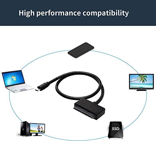 USB Tip-C'den SATA Adaptörüne-2,5” SATA Sürücüler için-UASP-Harici Sabit Sürücü Kablosu-USB Tip C'den SATA Adaptörüne (50cm)