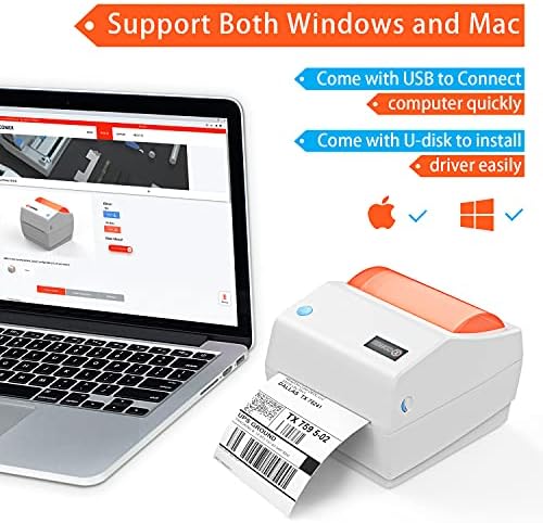 Comer Nakliye Etiket Yazıcısı 4×6-Ticari Doğrudan Termal Yazıcı Yüksek Hızlı Barkod Etiket Makinesi Makinesi Depo Ebay USPS