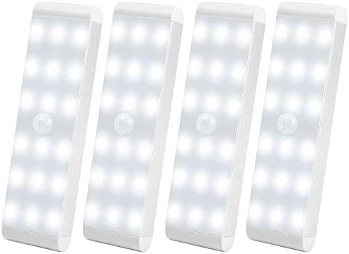 Lightbiz LED dolap ışık, 18-LED Dimmer USB şarj edilebilir hareket sensörü dolap ışık Altında Kabine Kablosuz sopa-her yerde