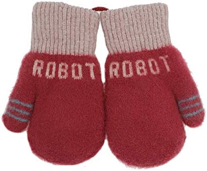 Yürümeye başlayan çocuk erkek kız Robot kış sıcak örgü eldivenler dize çocuklar bebek yumuşak kalın Polar astarlı eldiven ile