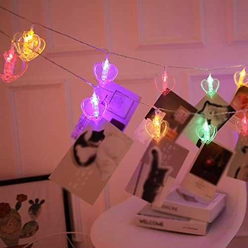 Fotoğraf klip dize ışıkları, 20 Led klipler fotoğraf Peg peri ışıkları renkli düğün yatak odası yılbaşı dekoru ışıkları ışıkları